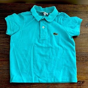 Lacoste boys toddler size 2 light blue polo shirt